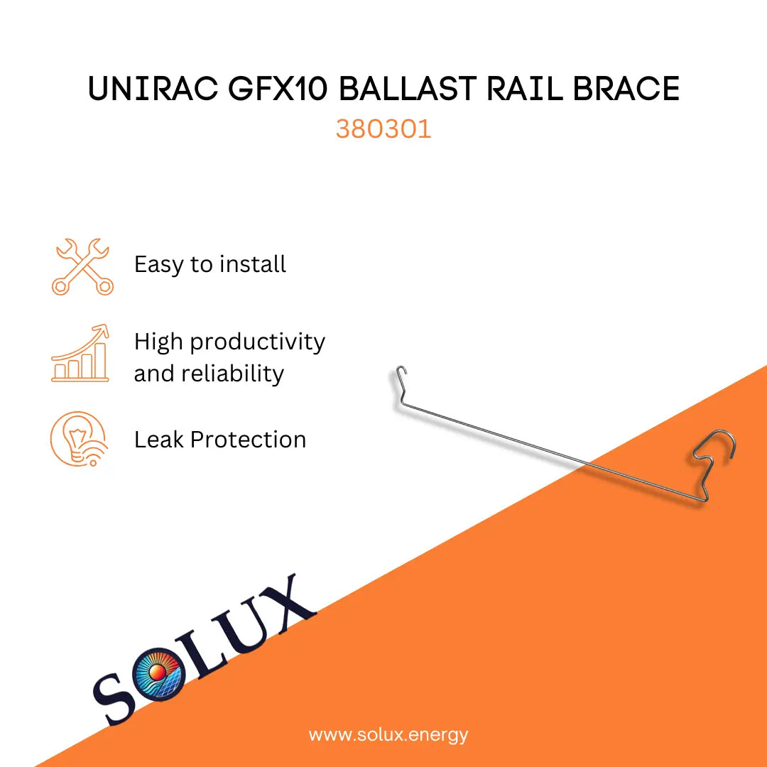 This is an image of Unirac Ballast Rail Brace GFX10 380301